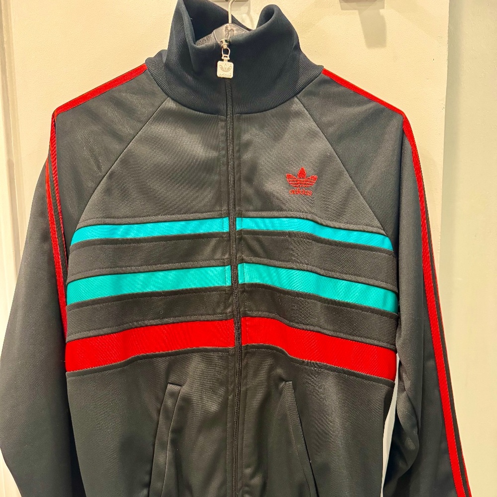 Vintage 80s Adidas Originals Track Jacket | Made in England | Men’s L